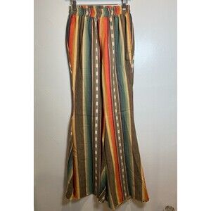 L&B Mia Serape Flare Pants Size Medium NWT Boho Hippie Festival Southwest Artsy